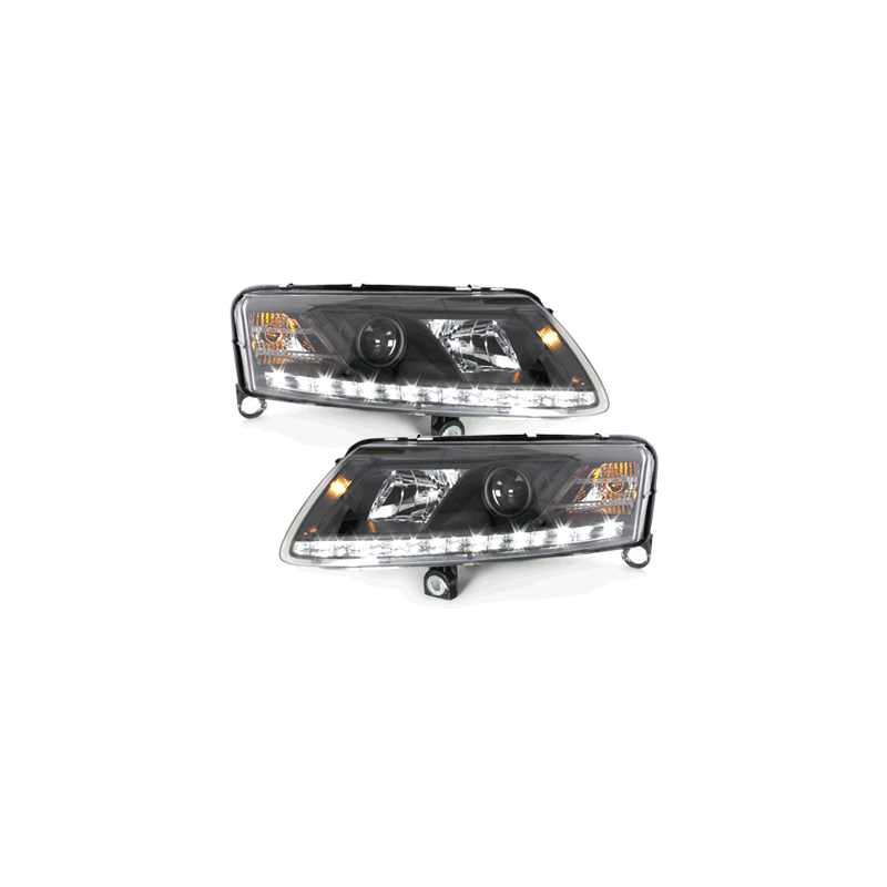 Phares D-LITE AUDI A6 4F 04-07  Led Drl noir