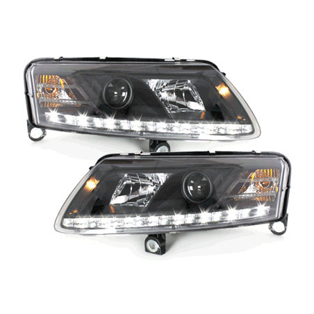  Phares D-LITE AUDI A6 4F 04-07  Led Drl noir