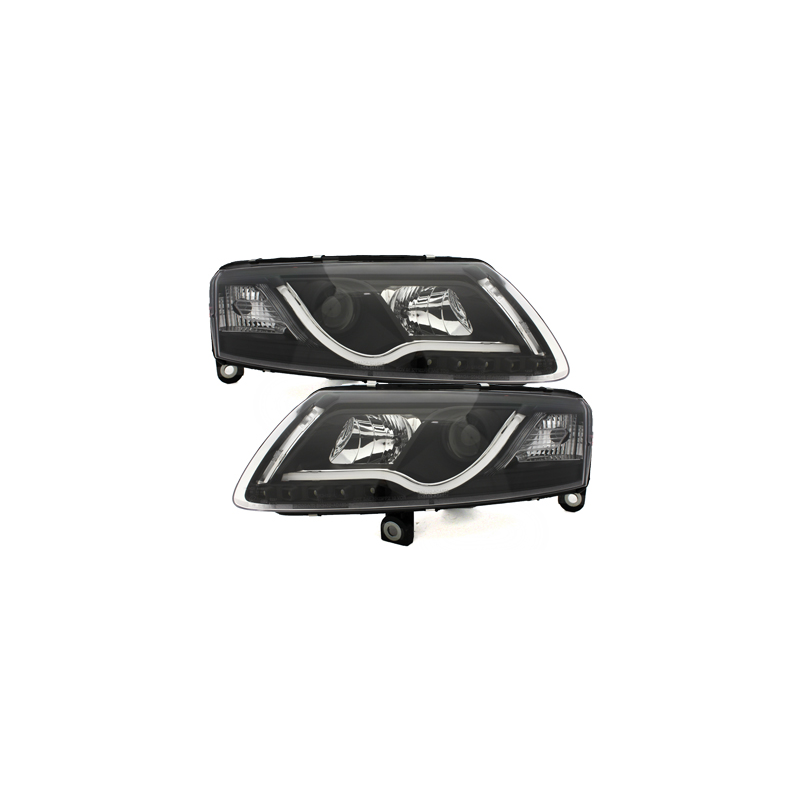Phares avec feux diurnes AUDI A6 4F 04-07 Noir