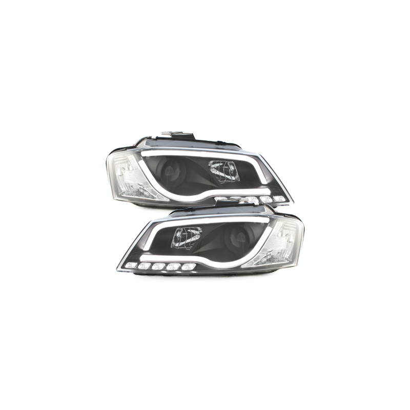  Phares Tube Light AUDI A3 8P Drl noir - R87 - LTI DRAGON LIGHT