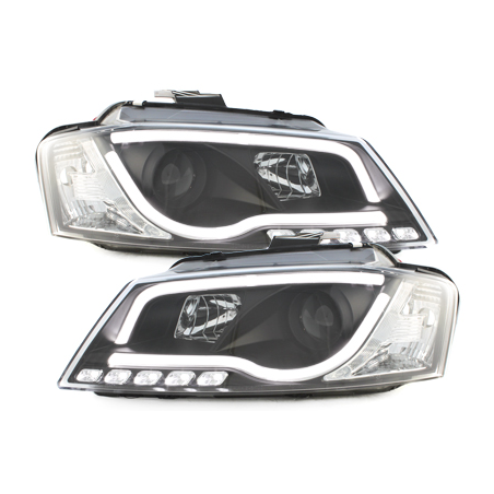  Phares Tube Light AUDI A3 8P Drl noir - R87 - LTI DRAGON LIGHT