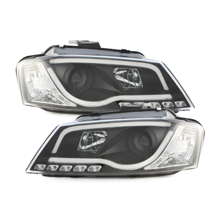  Phares Tube Light AUDI A3 8P Drl noir - R87 - LTI DRAGON LIGHT