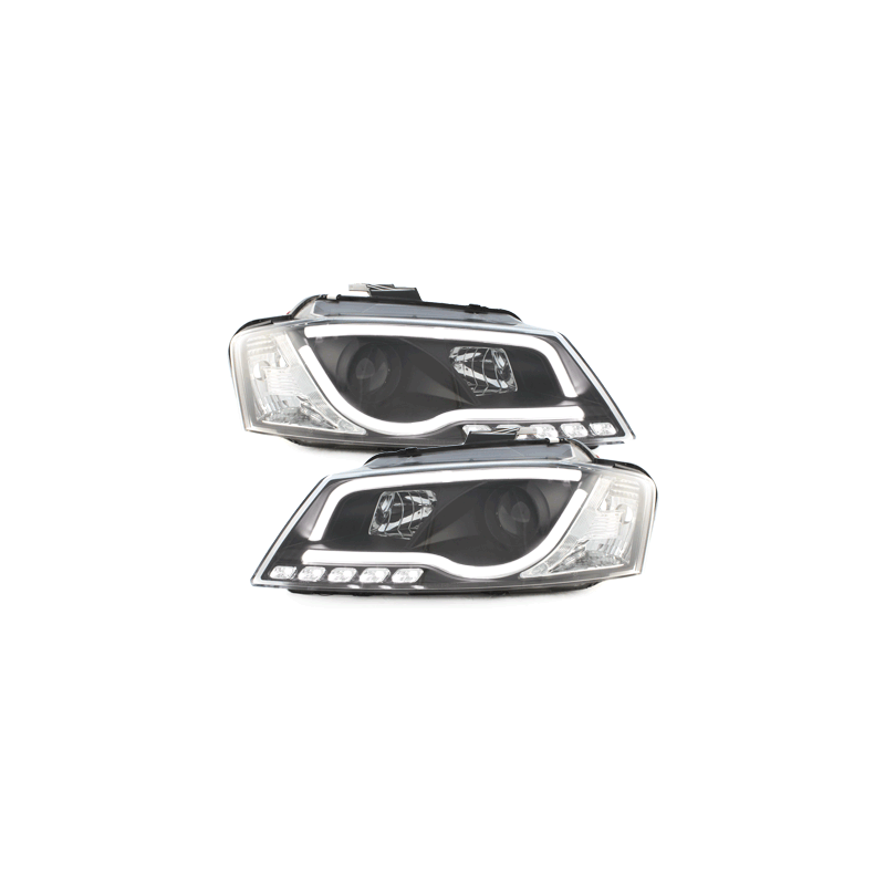  Phares Tube Light AUDI A3 8P Drl noir - R87 - LTI DRAGON LIGHT