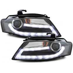 Phares avec feux diurnes AUDI A4 B8 8K Noir