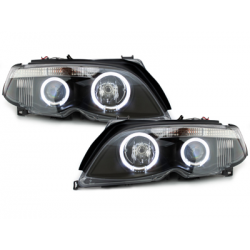 Phares BMW E46 Berline  7er-Look 01-04 _ 2 LED SLR  Noir