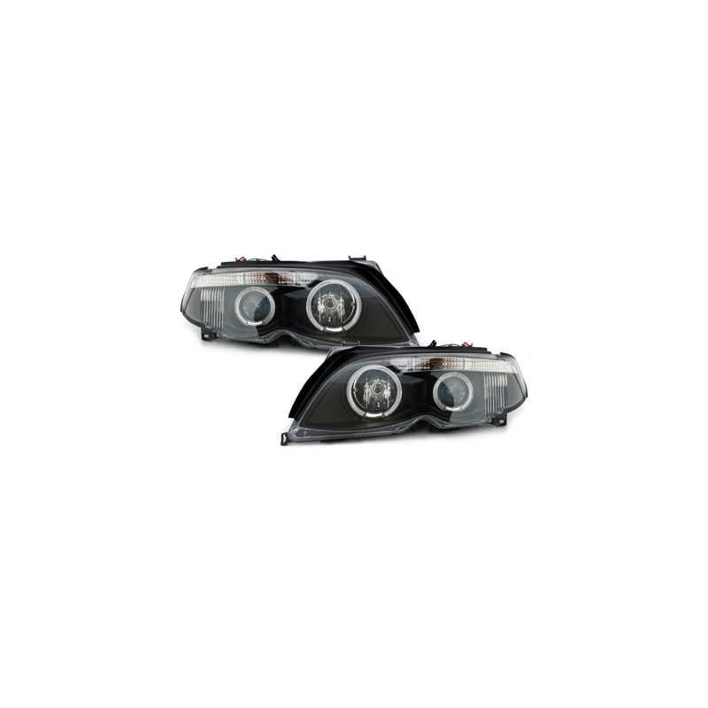 Phares BMW E46 Berline  7er-Look 01-04 _ 2 LED SLR  Noir