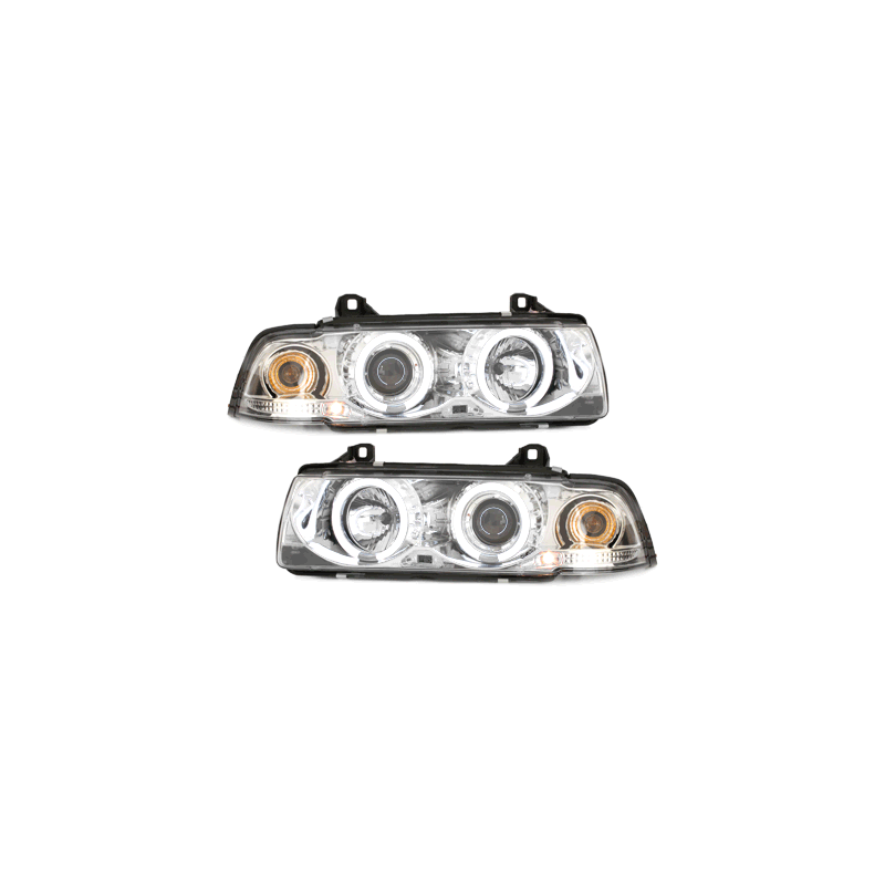 Phares BMW E36 Coupé/Cabrio 92-98 _2 CCFL SLR  Chrome