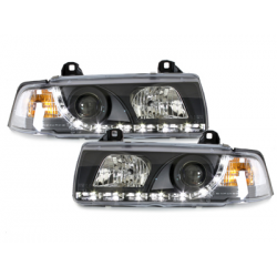  Phares Phares D-LITE BMW E36 Coupé 92-98 Led Drl noir