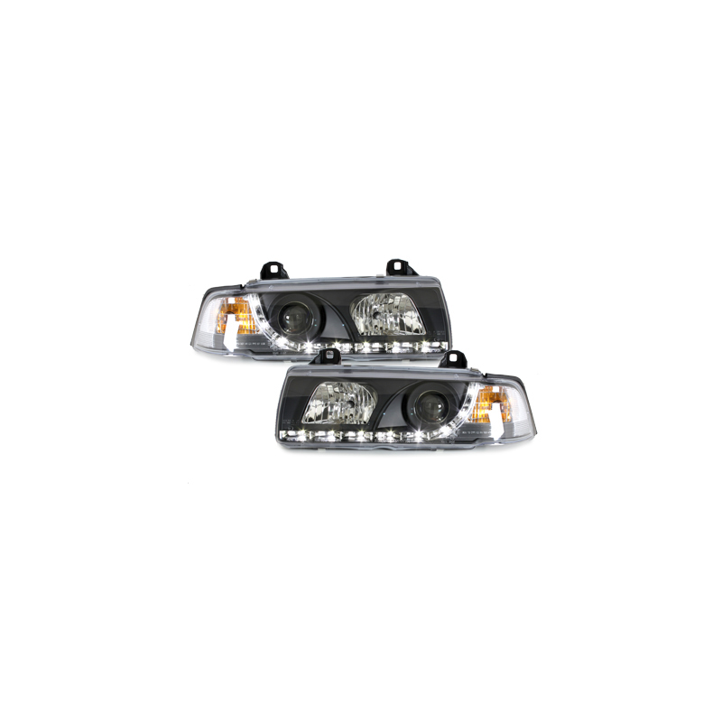  Phares Phares D-LITE BMW E36 Coupé 92-98 Led Drl noir