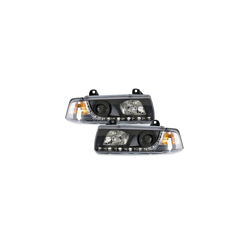  Phares Phares D-LITE BMW E36 Coupé 92-98 Led Drl noir