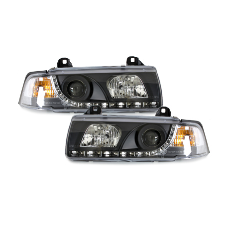  Phares Phares D-LITE BMW E36 Coupé 92-98 Led Drl noir