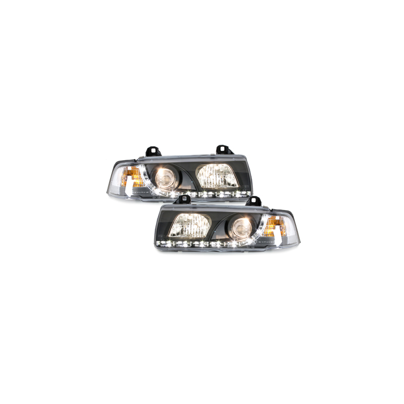  Phares Phares D-LITE BMW E36 Coupé 92-98 Led Drl noir