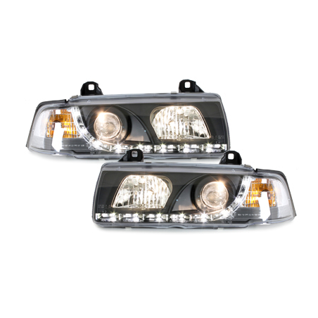  Phares Phares D-LITE BMW E36 Coupé 92-98 Led Drl noir