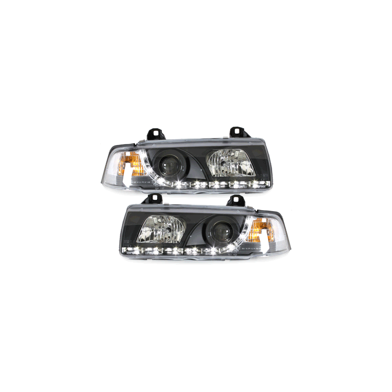  Phares Phares D-LITE BMW E36 Coupé 92-98 Led Drl noir