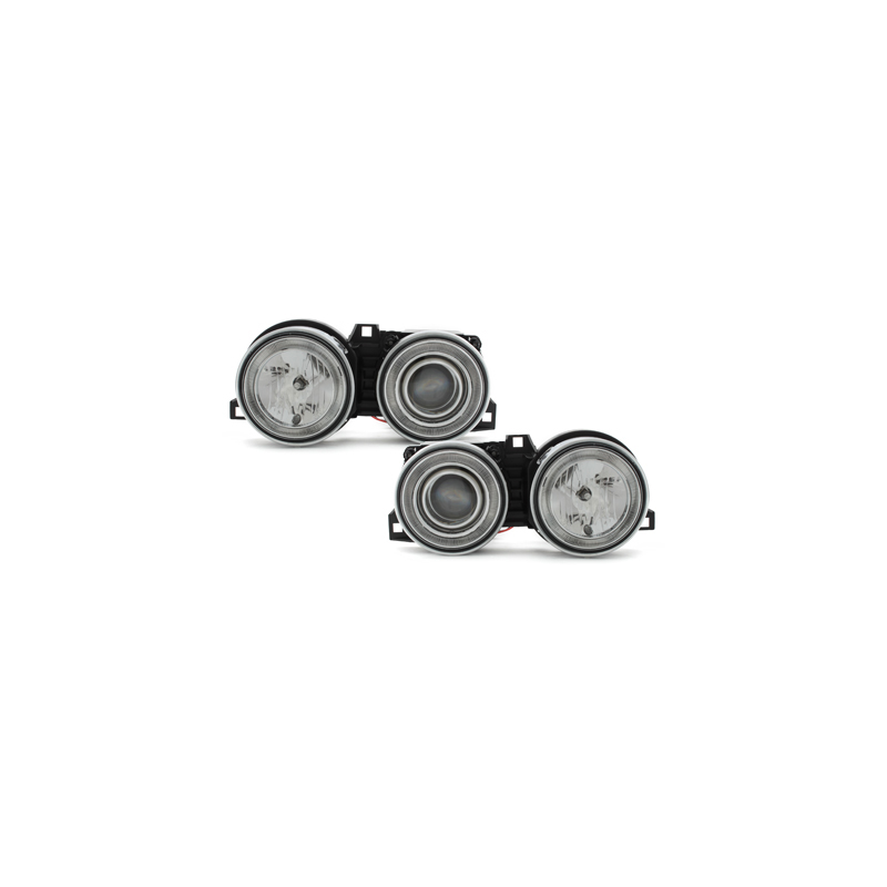 Phares BMW E30 09.87-10.90  avec anneaux lumineux  Chrome