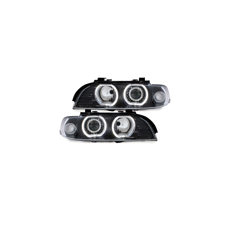 Phares BMW E39 5er 95-00-2 LED Angel Eyes  Xénon - Noir