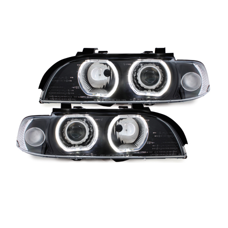 Phares BMW E39 5er 95-00-2 LED Angel Eyes  Xénon - Noir