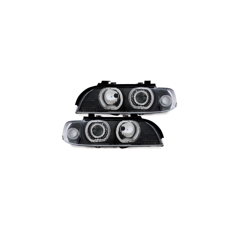 Phares BMW E39 5er 95-00-2 LED Angel Eyes  Xénon - Noir