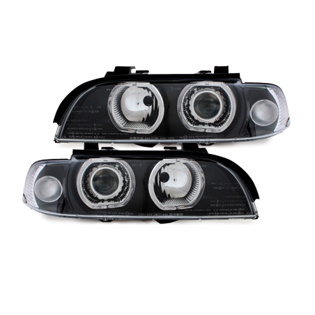 Phares BMW E39 5er 95-00-2 LED Angel Eyes  Xénon - Noir