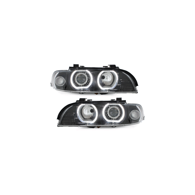 Phares BMW E39 5er 95-00-2 LED Angel Eyes  Xénon - Noir
