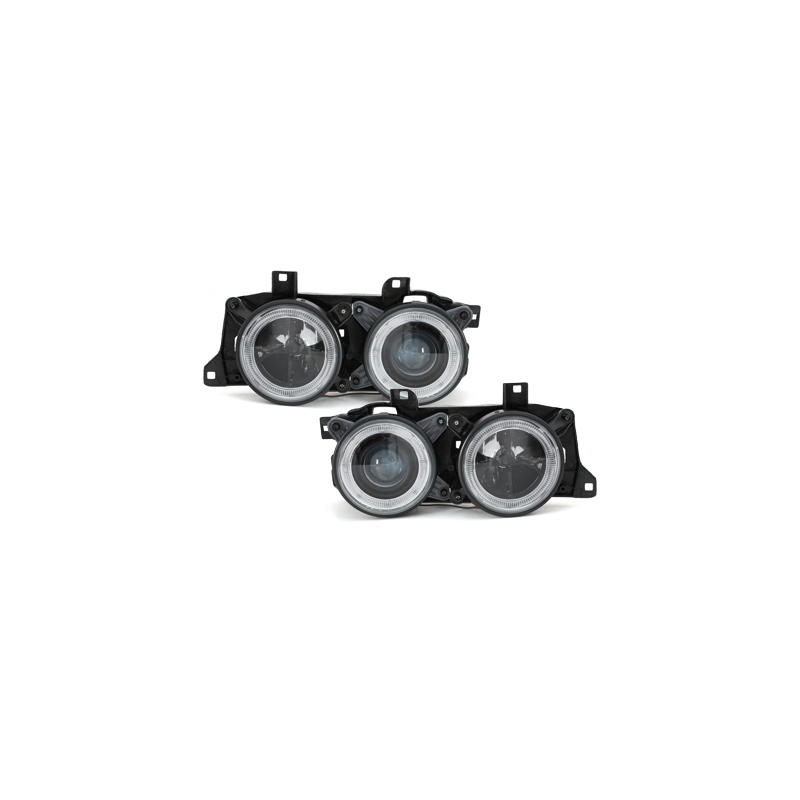 Phares BMW E32/34 5/7er 88-92_2 Angel Eyes Noir Phares BMW E32/34 5/7er 88-92_2 Angel Eyes Noir