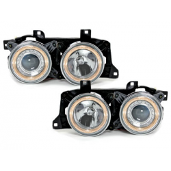 Phares BMW E32/34 5/7er 88-92_2 Angel Eyes Chrome