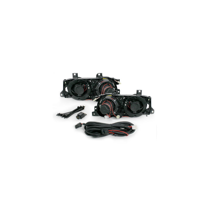 Phares BMW E32/34 5/7er 88-92_2 Angel Eyes Chrome