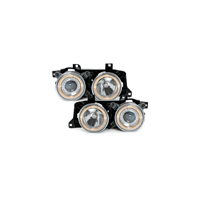 Phares BMW E32/34 5/7er 88-92_2 Angel Eyes Chrome