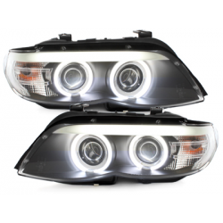 Phares CCFL BMW X5 04-06, E53 Angel Eyes  Noir
