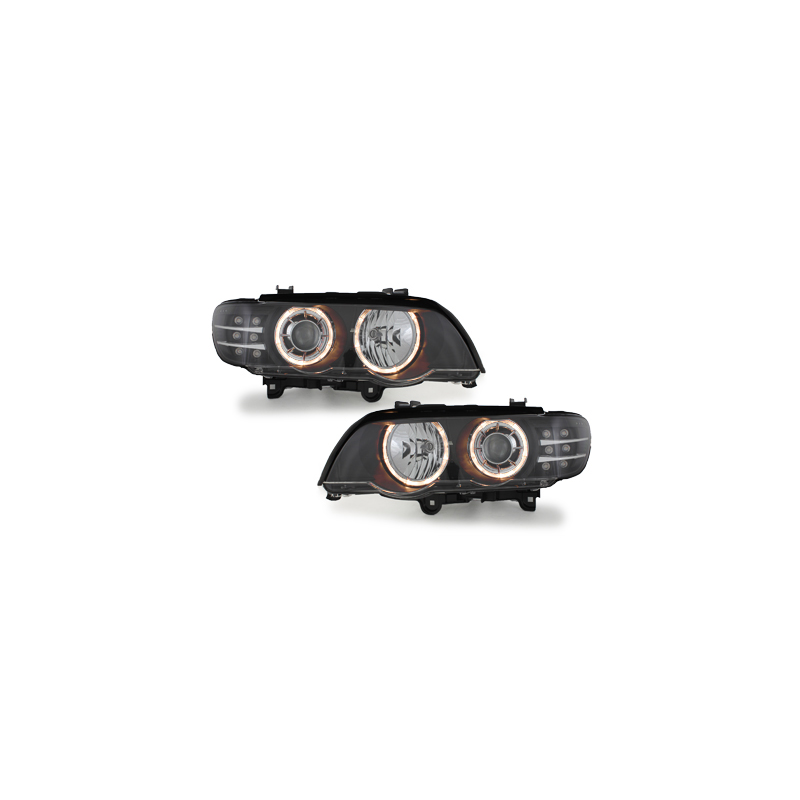 Phares BMW X5 00-03 E53_ LED-Blinker  Noir_HID