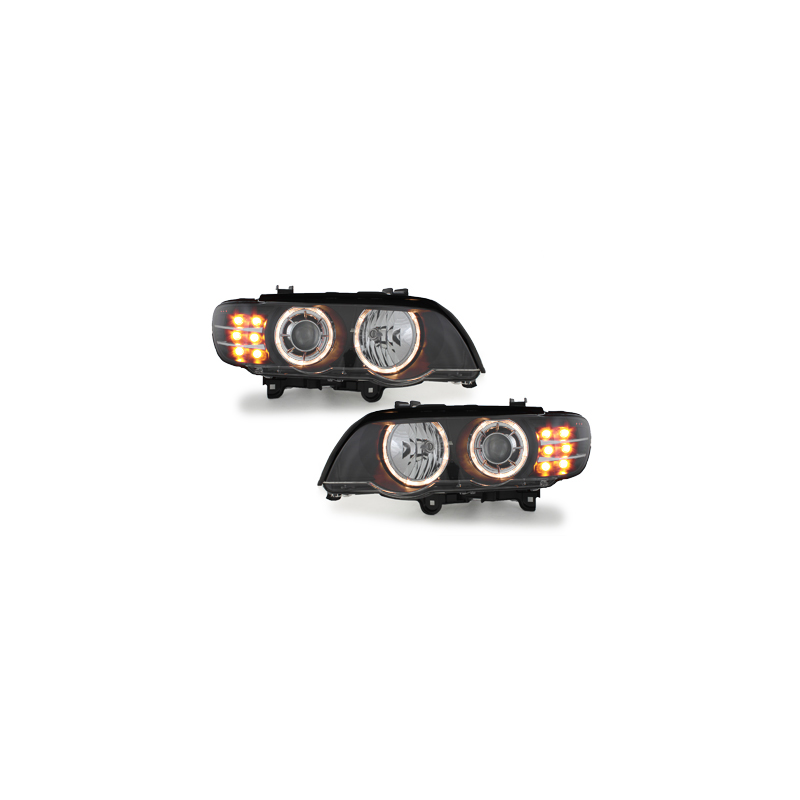 Phares BMW X5 00-03 E53_ LED-Blinker  Noir_HID