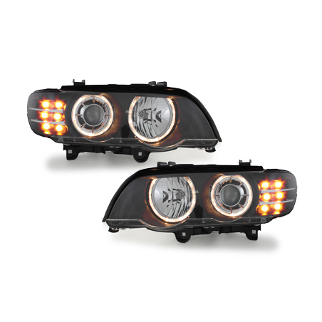 Phares BMW X5 00-03 E53_ LED-Blinker  Noir_HID