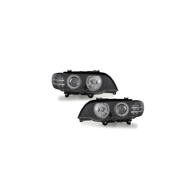 Phares BMW X5 00-03 E53_ LED-Blinker  Noir_HID
