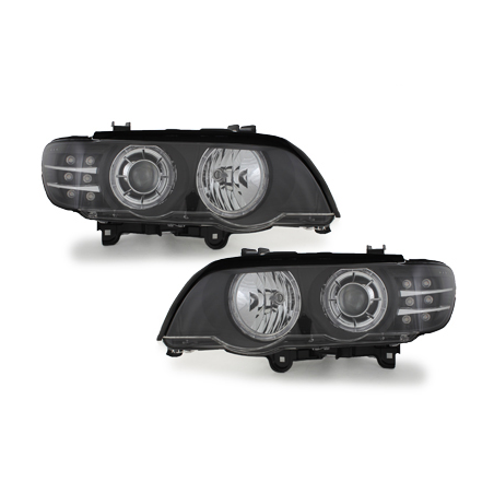 Phares BMW X5 00-03 E53_ LED-Blinker  Noir_HID