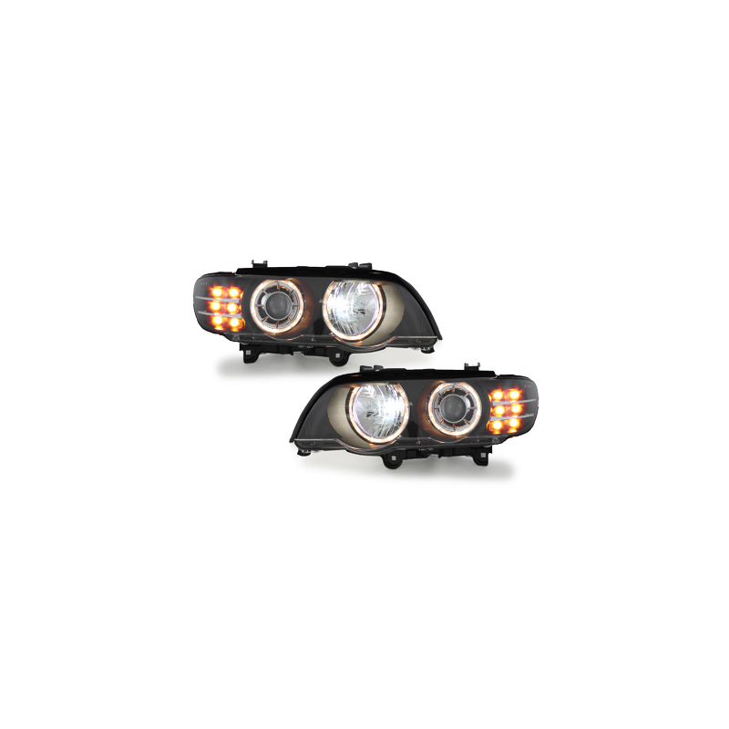 Phares BMW X5 00-03 E53_ LED-Blinker  Noir_HID