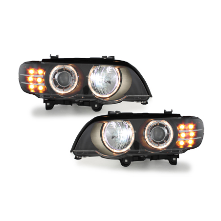 Phares BMW X5 00-03 E53_ LED-Blinker  Noir_HID