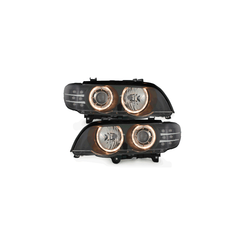 Phares BMW X5 00-03 E53_ LED-Blinker  Noir_HID