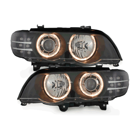 Phares BMW X5 00-03 E53_ LED-Blinker  Noir_HID