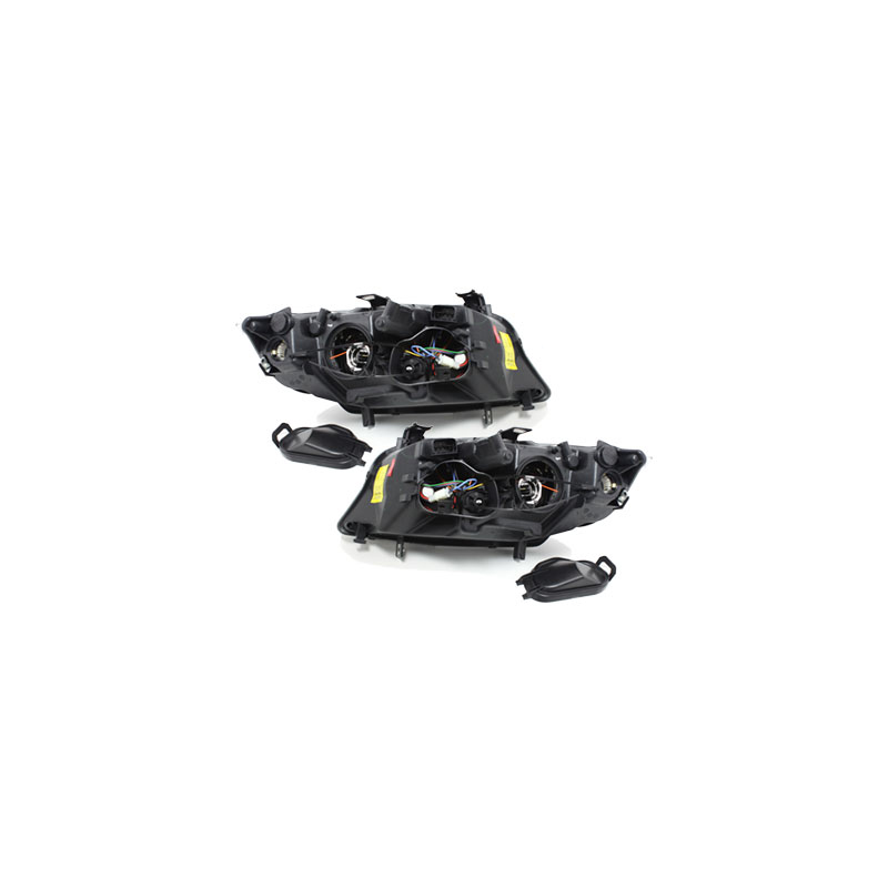 Phares BMW E90  avec 2 Anneaux lumineux Angel Eyes  Noir