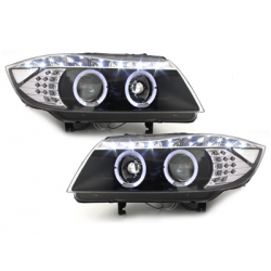 Phares DAYLINE BMW E90 05+_2 SLR_TFL-Optik_LED Noir