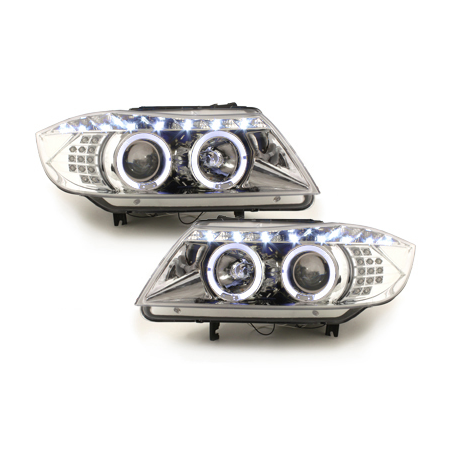 Phares DAYLINEBMW E90 05+_2 SLR_TFL-Optik_LED Chrome