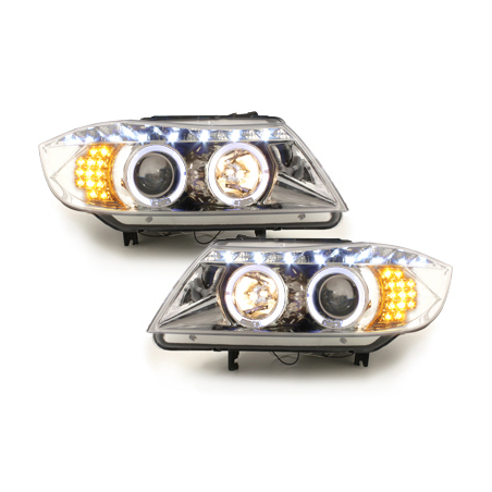 Phares DAYLINEBMW E90 05+_2 SLR_TFL-Optik_LED Chrome