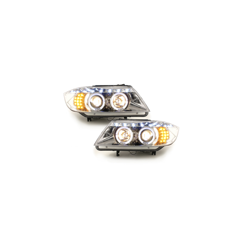 Phares DAYLINEBMW E90 05+_2 SLR_TFL-Optik_LED Chrome