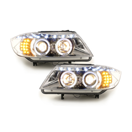 Phares DAYLINEBMW E90 05+_2 SLR_TFL-Optik_LED Chrome