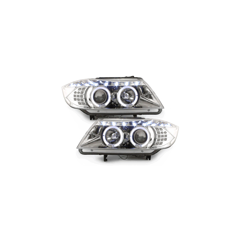 Phares DAYLINEBMW E90 05+_2 SLR_TFL-Optik_LED Chrome