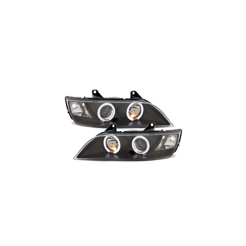 Phares BMW Z3 95-02  avec anneaux lumineux angel eyes CCFL  Noir