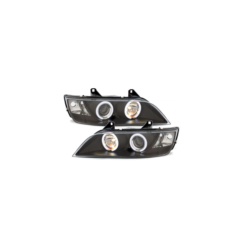 Phares BMW Z3 95-02  avec anneaux lumineux angel eyes CCFL  Noir