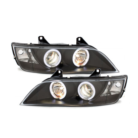 Phares BMW Z3 95-02  avec anneaux lumineux angel eyes CCFL  Noir