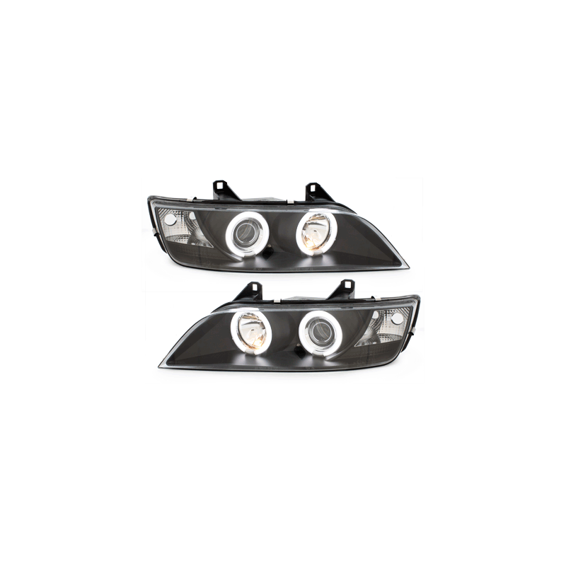 Phares BMW Z3 95-02  avec anneaux lumineux angel eyes CCFL  Noir