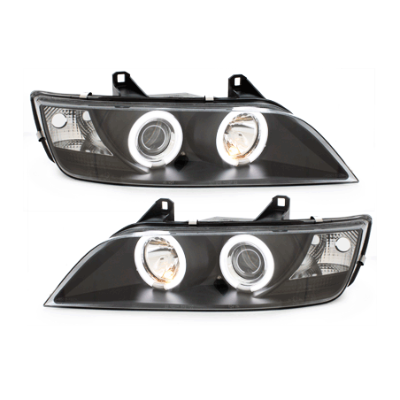 Phares BMW Z3 95-02  avec anneaux lumineux angel eyes CCFL  Noir